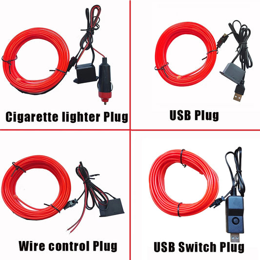 Car Interior Decorative Lamps Strips Atmosphere Lamp Cold Light Decorative Dashboard Console Auto LED Ambient Lights 1/2/3/4…