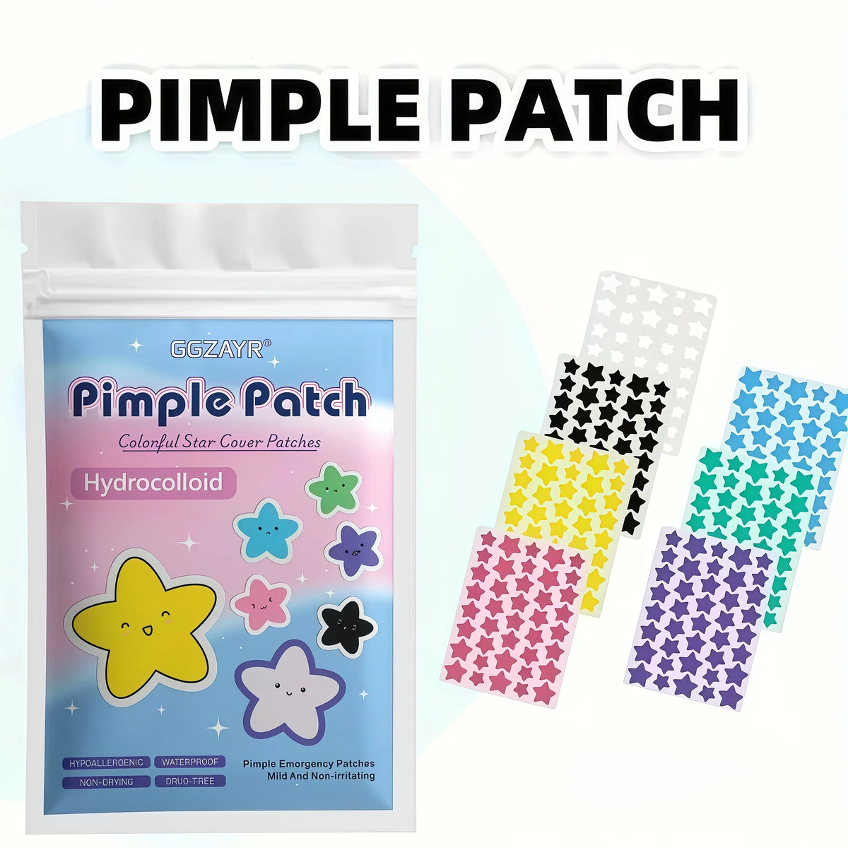 280/1120/1680pcs Seven-Color Star Pimple Patches – Invisible Hydrocolloid Dots for Fun & Gentle Skincare - image 6