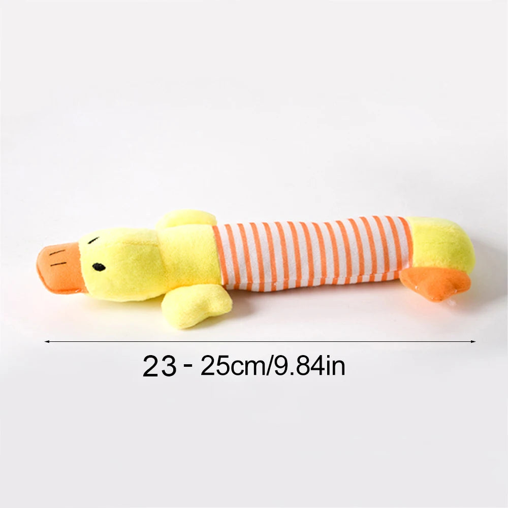 Funny Simulated Animal No Stuffing Dog Toy with Squeakers Durable Stuffingless Plush Squeaky Dog Chew Toy Crinkle Pet Squeak…
