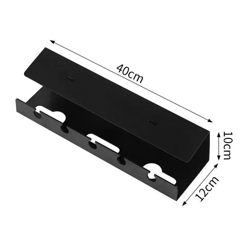 Under Desk Cable Management Cable Tray Under Desk With Clamp Power Strip Cord Holder No Drilling Sturdy Spacious supplies -…
