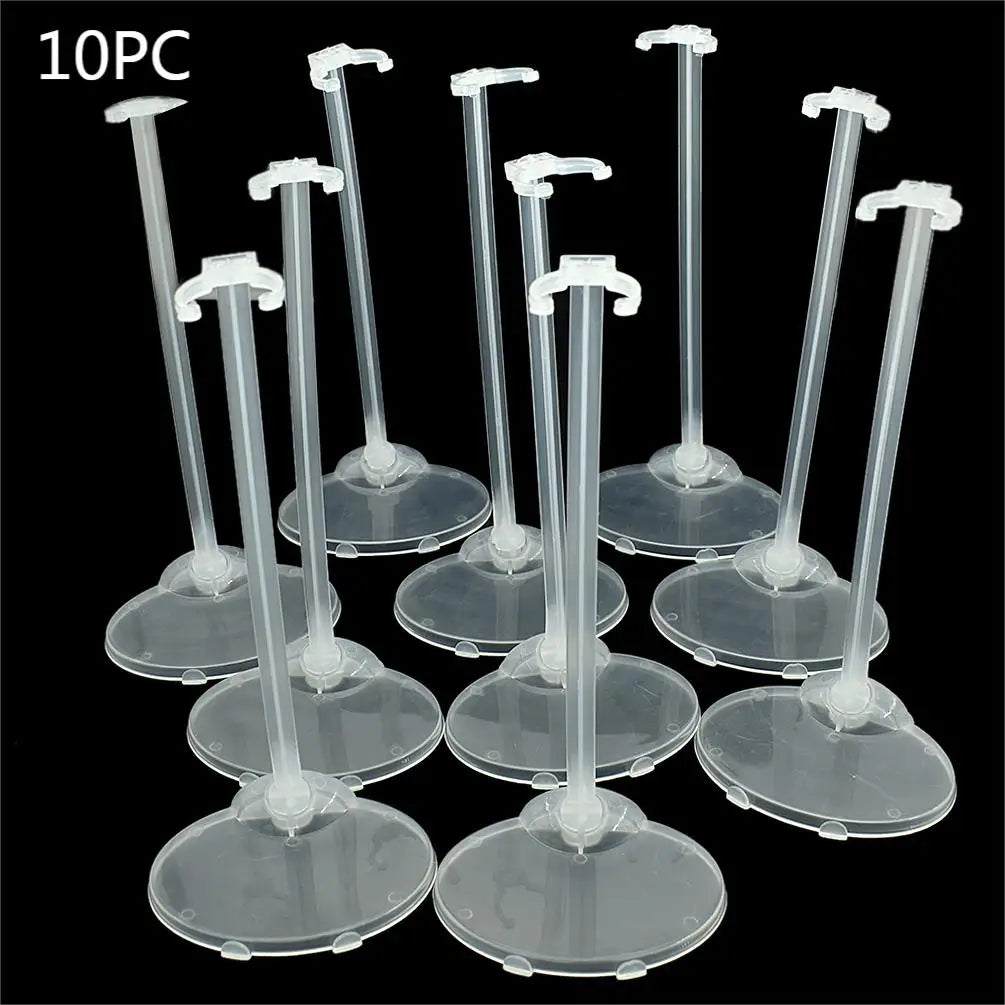 10/20PCS/lot Transparent Stand Support For Dolls Clear Color Toy Figure Display Holder Prop Up Mannequin Model - image 8