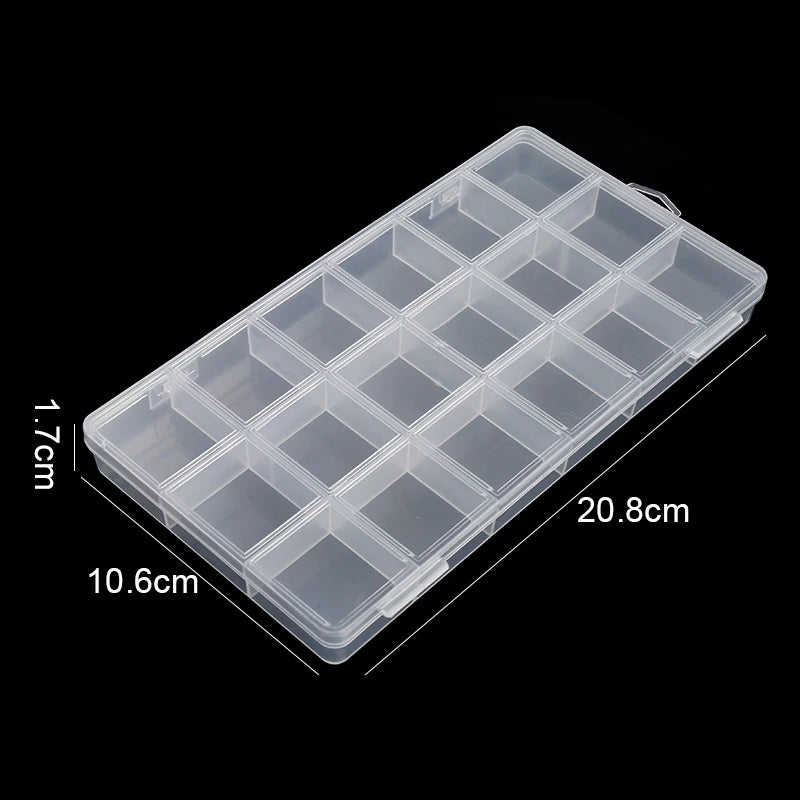 Transparent Storage Container Jewelry Box Clear Plastic Organizer Box Empty Earring Storage Organizer Display Case for Beads…