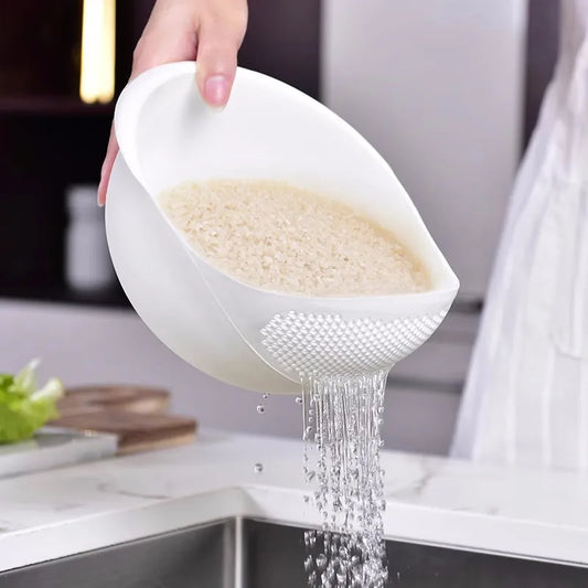 Rice Sieve Plastic Colander Kitchen Drain Basket with Handles Rice Bowl Strainer Basket Sink Drain Kitchen Tools - image 2
