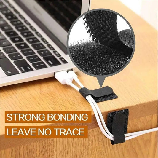 Reusable Cable Ties Fastening Wire Organizer Cord Rope Holder Self Adhesive Adjustable Cord Organizer Straps Desk Management…