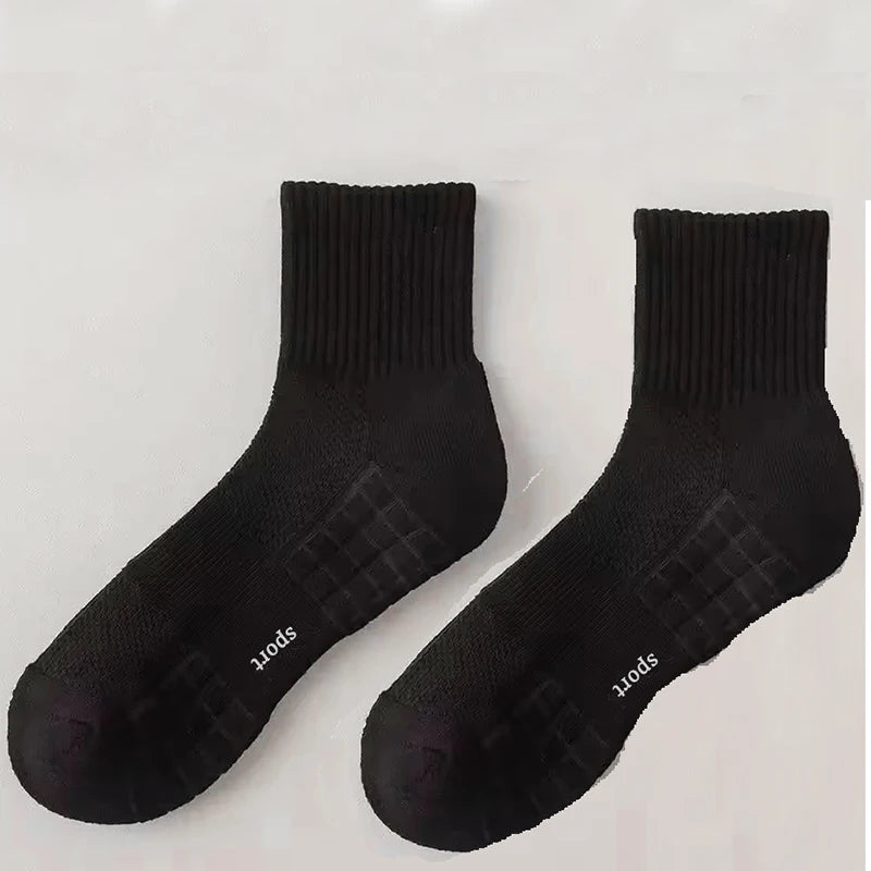 Men's Thick Bottom Sweat Absorbing and Breathable Sports Socks with Bottom Cushion for Running Professional Sports Men's Soc…