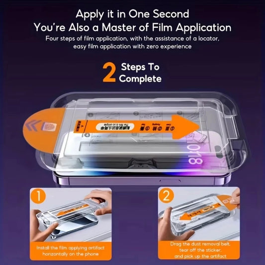 1-5PCS Easy Install HD Screen Protector For iPhone 17 Pro Max 18 15 16 13 11 14 16e 12 Mini XR X Xs 7 8 Plus Air Tempered Gl…