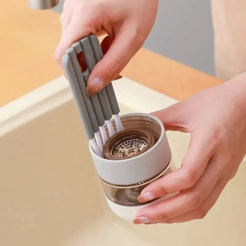 Multifunctional Flexible Gap Brush Cup Cover Groove Nipple Bottle Gap Brush Household Soft Bristles Cleaning Brush Kitchen T…