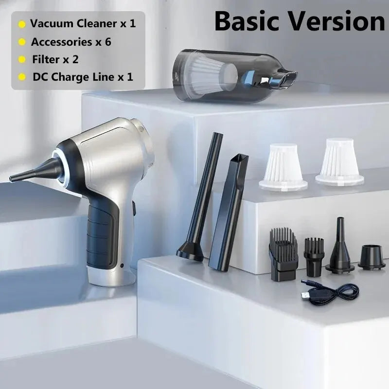 Wireless Car Vacuum Cleaner Strong Cordless Cleaner Suction Handheld Auto Vacuum Home&Car Dual Use MiniVacuum Cleaner Applia…