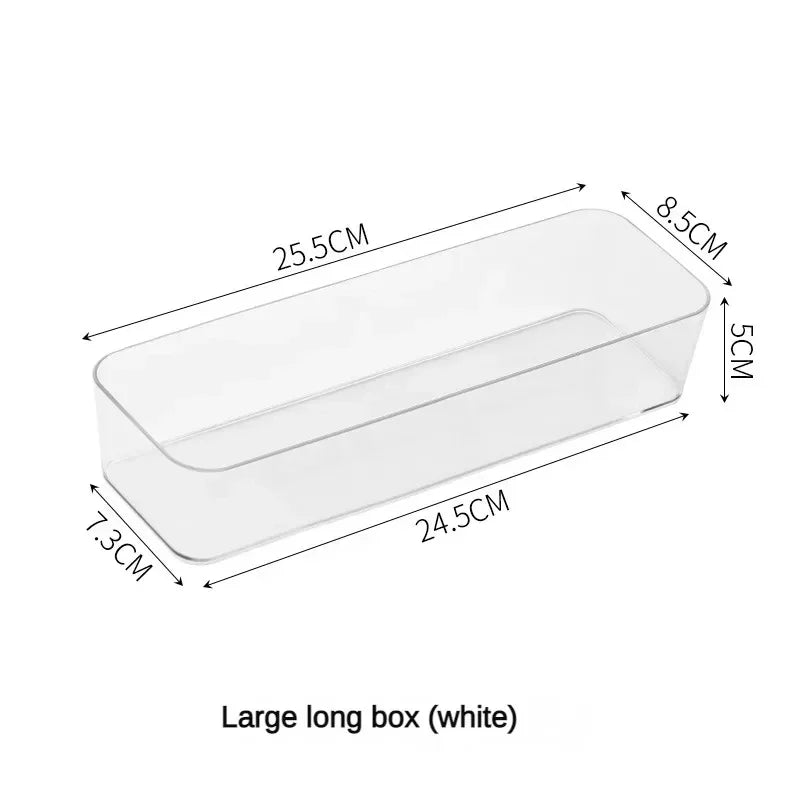 Unlimited Desk Drawer Organizers Set Plastic Bathroom Storage Makeup Organizer Clear Transparent Storage Box Bins Kitchen Ga…