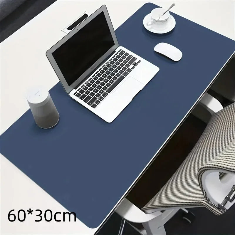 1 Pcs Large Size 600*300mm Office Desk Protector Mat PU Leather Waterproof Mouse Pad Desktop Keyboard Desk Pad Gaming Mousep…