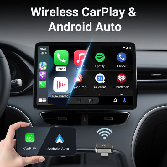 XUDA 2 in 1 Wired to Wireless CarPlay Android Auto Adapter for OEM Car Stereo With USB Dongle Mini Box Plug and Play Bluetoo…