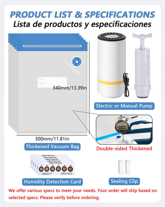 3D Printer Filament Vacuum Bag with USB Rechargeable Electric Air Pump, Vacuum Sealing for PLA ABS PETG Filament Storage - i…
