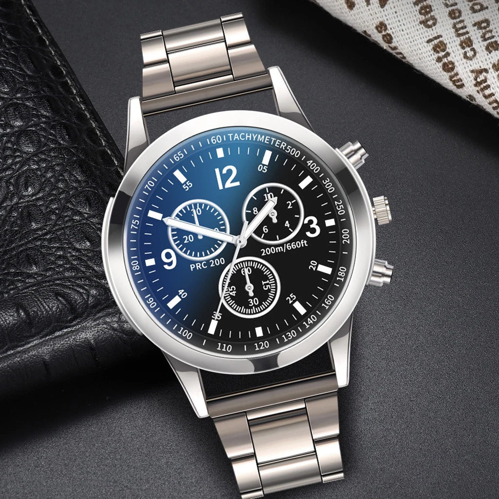1/2PCS Men Business Watches Fashion Men's Steel Band Quartz Watch with Bracelet(Box not Included) - image 8