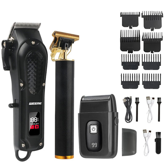 T9 Vintage Men's Electric Hair Clipper Beard Trimmer/Rechargeable Hair Cutting Machine With Nose Hair Trimmer Kit Boyfriend…