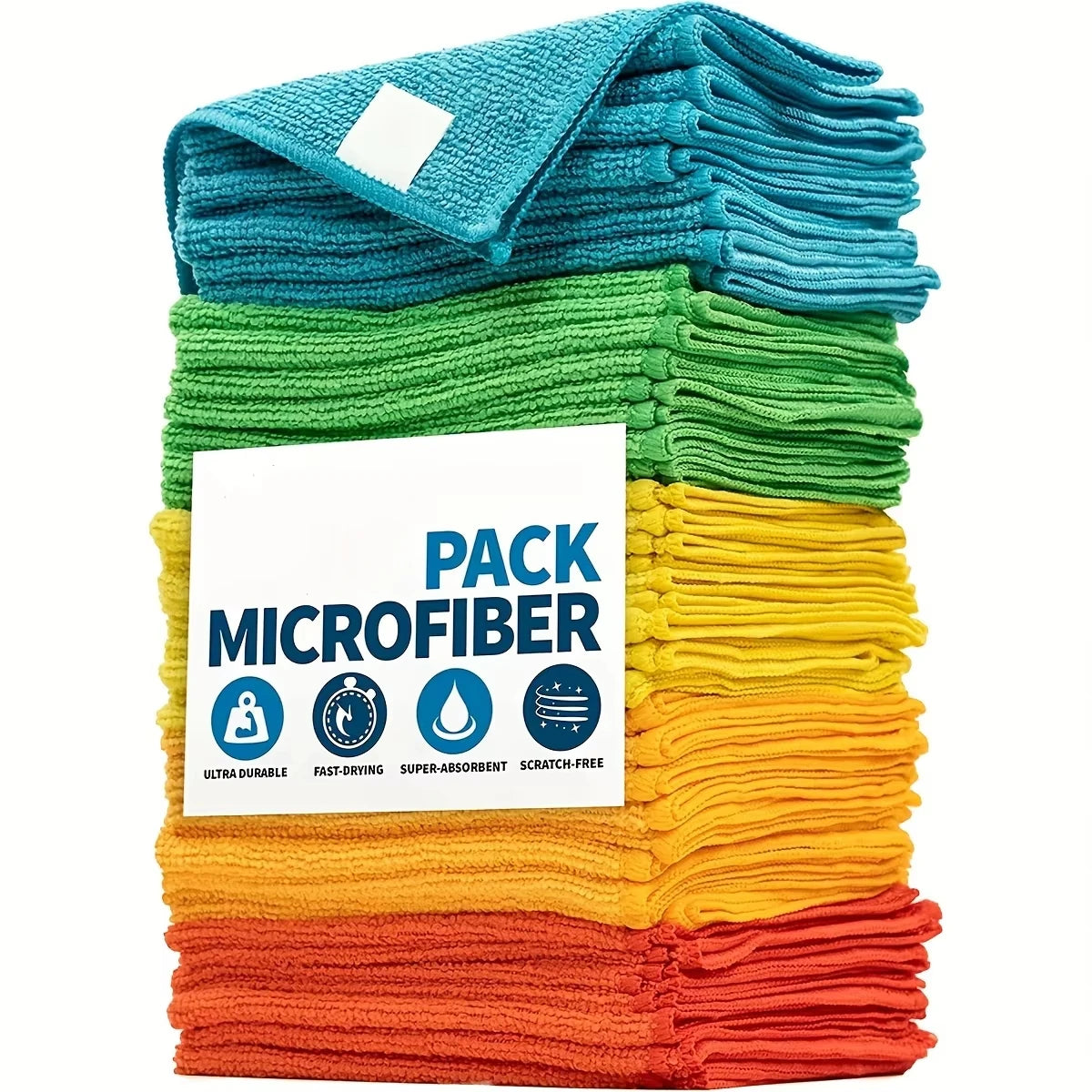 10/5/3pcs Microfiber Cleaning Cloth, Dishwashing Cloth Household Rag Kitchen Bathroom Cleaning Towel Durable Absorbent Towel…
