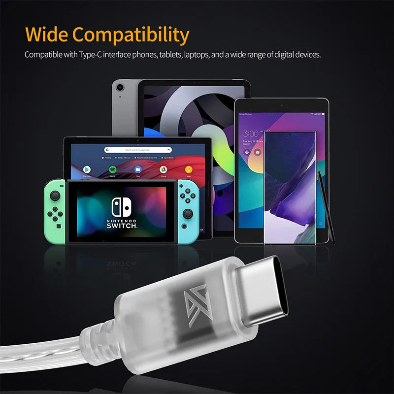 KZ Earphones Cable OFC Silver Plated Upgrade Cable Wire Type-c 2PIN Cables Microphone Optional - image 6