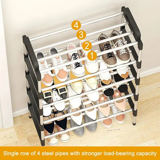 3-7Floor Simple Shoe Rack Multi Layer Dustproof Household Doorstep Shoe Cabinet Storage Space Saving Assembly Of Small Shoe…