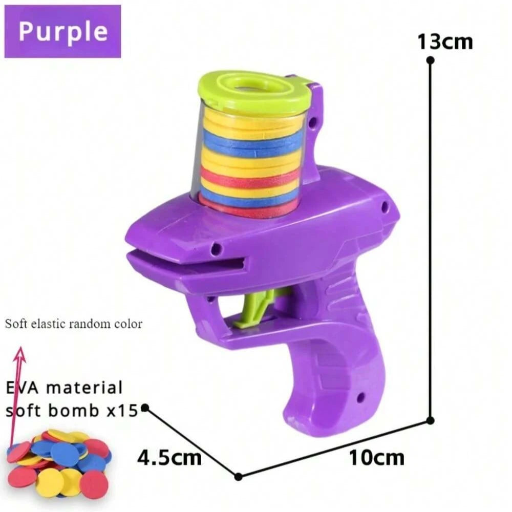 1pc Foam Disc Launcher Flying Disc Handheld Shooter Indoor Shooting Game Outdoor Backyard Toy For Boys And Girls Birthday Gi…