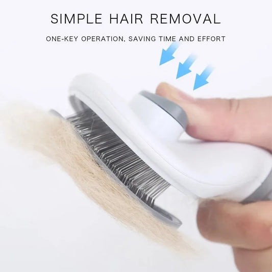Pet Dog Brush Cat Comb Self Cleaning Pet Hair Remover Brush For Dogs Cats Grooming Tools Pets Dematting Comb Dogs Accessorie…