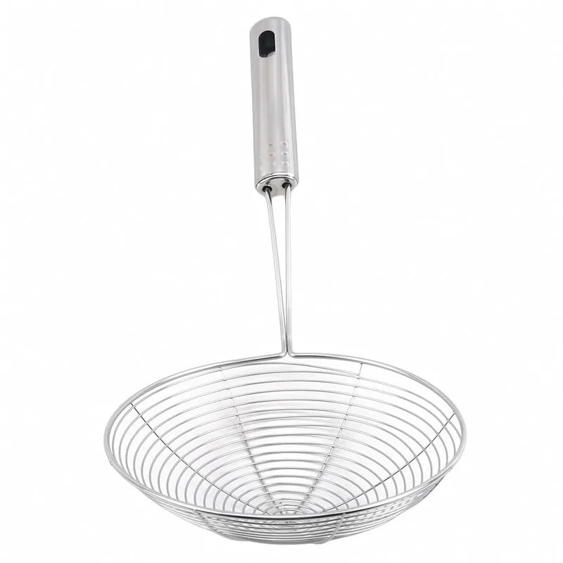 Oval Skimmer Stainless Steel Filter Mesh Oil Pot Food Filter Cookware Colander Fried Filter Kitchen Strainer Baking Cooking…
