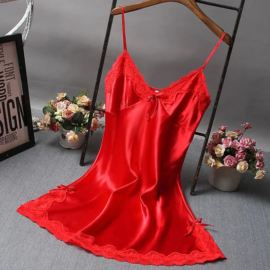Sexy Lace Patchwork Camisola Lingerie Nighty Wedding Dress Sleep Wear Nightdress Clothes Women's Nightgowns Sexy Nightwear -…