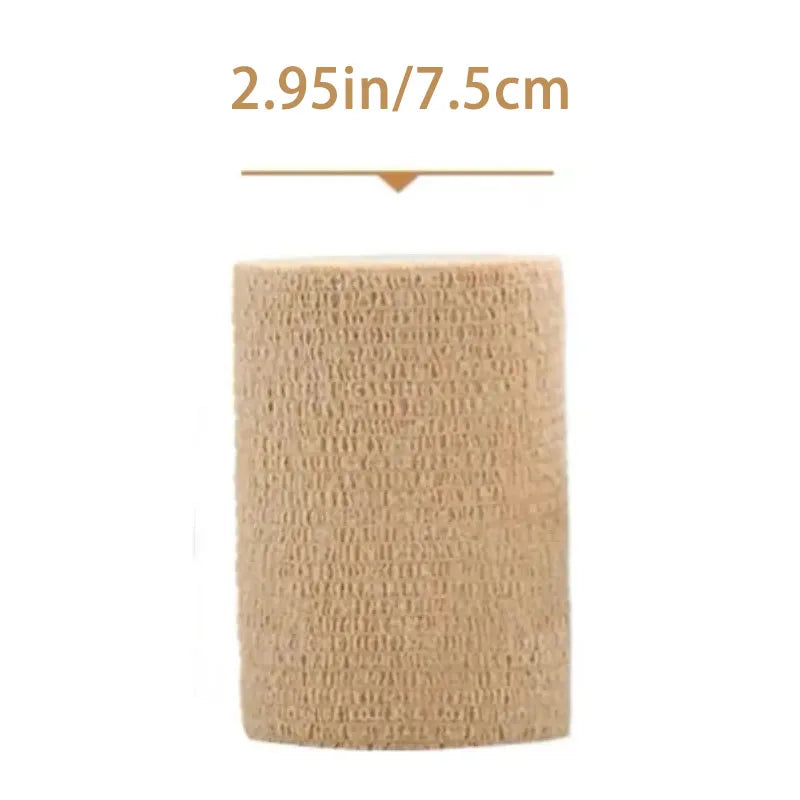 10/1Rolls Medical Adhesive Bandage Elastic Breathable Sports Self Adhesive Tape Beige Wrap Finger Tape For Wrist Ankle First…