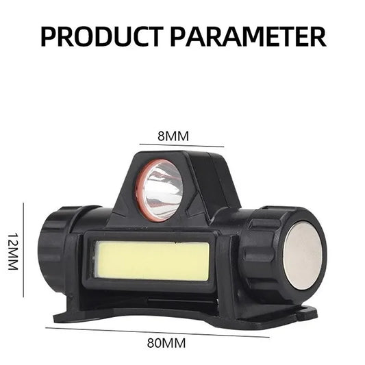 Rechargeable COB LED USB Headlamp Strong Magnetic Powerful Headlight Super Bright Waterproof Head Torch For Outdoor Fishing…