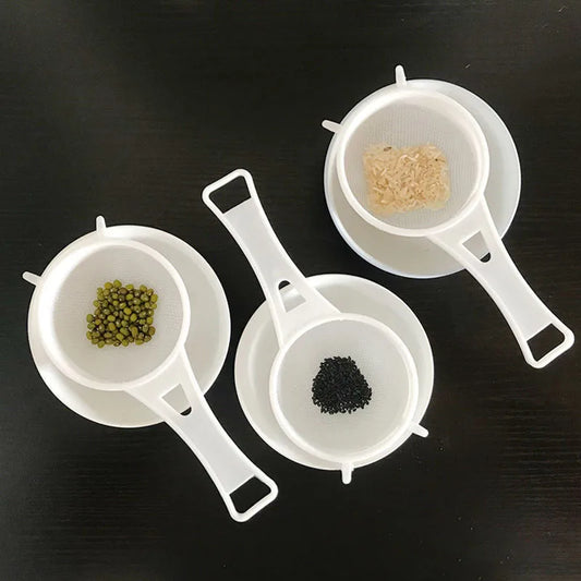 Set of 4 Multi-purpose Mesh Filter with Handle - Perfect for Tea, Juice, Flour, Soy Milk, Etc. - Kitchen Gadgets, Easy To Fi…