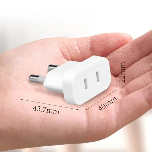 1 Pcs 4.8mm Power Plug Adapter US To EU Euro Europe Plug Power Plug Converter Travel Adapter Power Converter Outlet - image 2