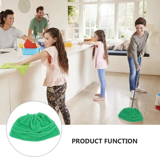 Multifunctional Coral Fleece Broom Cloth Cover Floor Mop, Reusable Ultra-Fine Fiber Absorbent Broom Household Cleaning Acces…