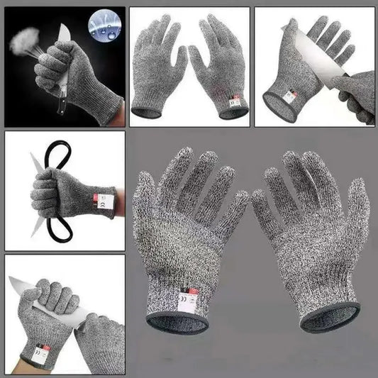 Level 5 HPPE Anti-Cut Gloves Kitchen Gardening Anti-Cut Knitted Gloves Anti-Thorn Wear-Resistant Glass Building Cutting Glov…