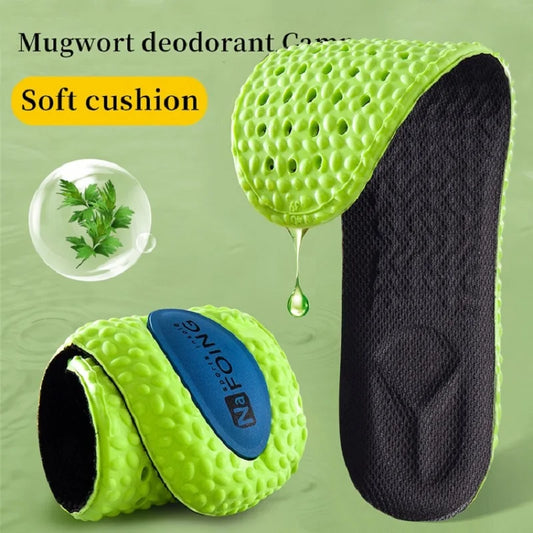 Sports Shock Absorption Insole Green PU Memory Foam Breathable Arch Support Orthopedic Shoes Pad Men Women Feet Care Shoes P…