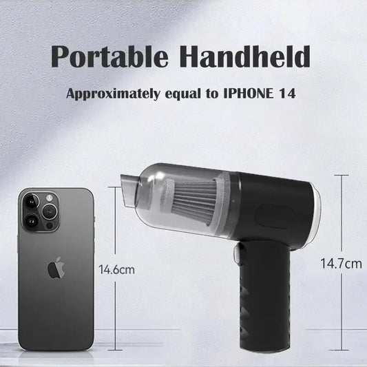 Wireless Handheld Mini Car Vacuum Cleaner USB Charging Battery Wet & Dry Dual Use Portable Cleaner For Car Household - image…