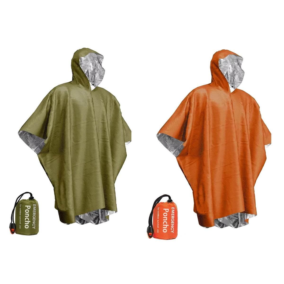 Emergency Waterproof Raincoat Aluminum Film Disposable Poncho Warm Thermal Rainwear Blankets Survival Tools Camping Equipmen…