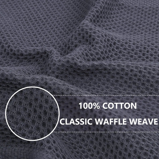 100% Cotton Waffle Weave Kitchen Dish Cloths, Ultra Soft Absorbent Quick Drying Dish Towels, 12x12 Inches, 6-Pack - image 2