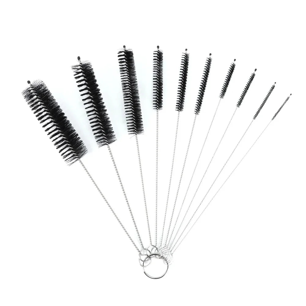 10pcs Nylon Bottle Straw Household Cleaning Brush Set Kitchen Cleaning Brushes Bristle Kit Tube Bottle Straw Washing Cleaner…