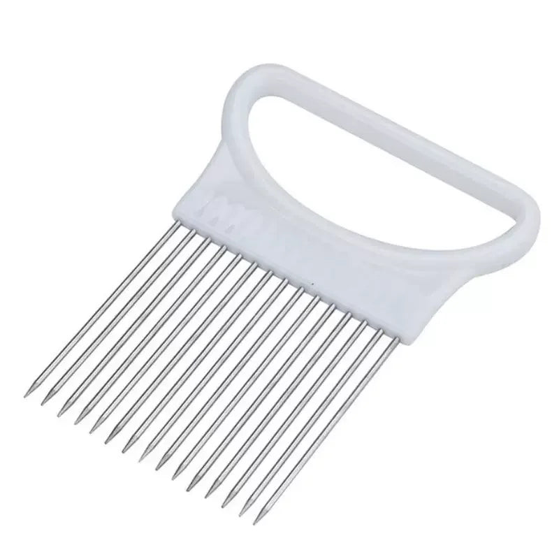 Effortlessly Slice Onions with this 1pc Colorful Onion Slicer Kitchen stainless steel potato chip onion holder - image 10