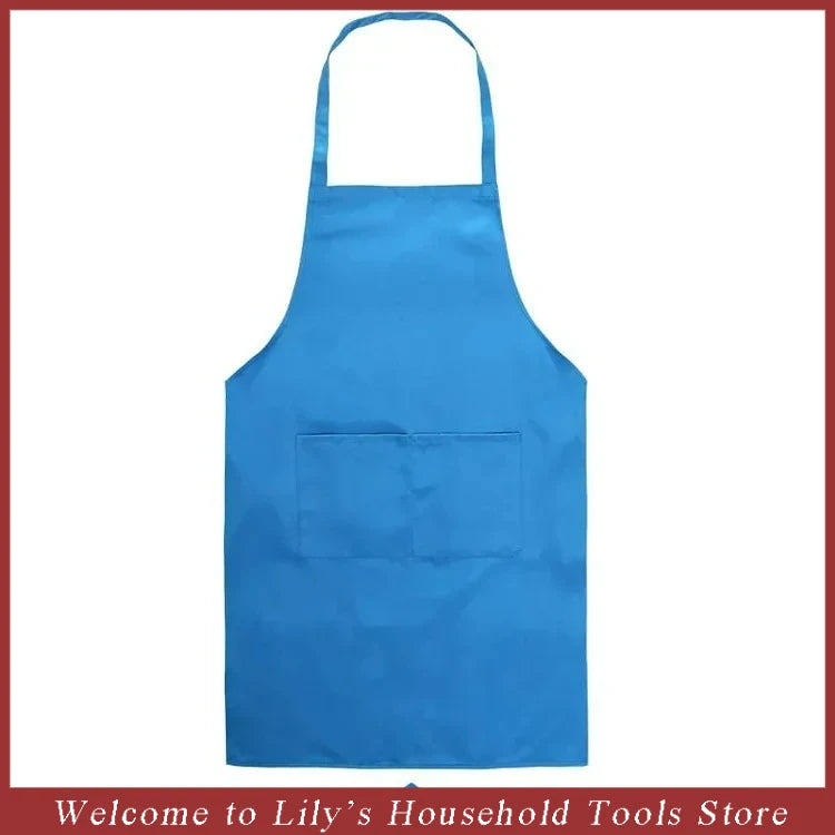 Adjustable Cooking Apron Unisex Household Solid Color Chef Waiter Barbecue Hairdresser Adult Pocket Apron Kitchen Supplies T…