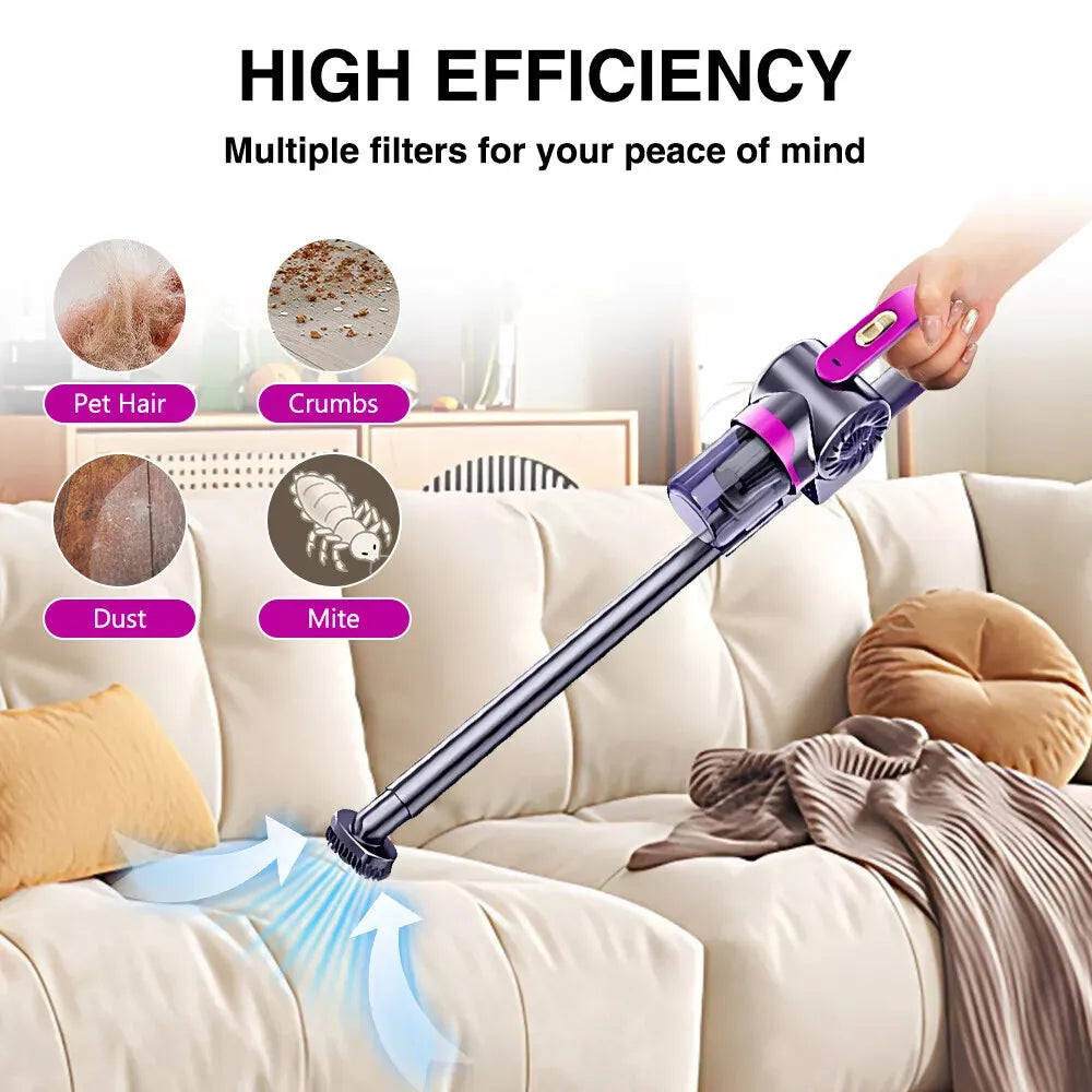 4 in 1 Cordless Stick Vacuum Cleaner Lightweight Handheld Vacuum for Carpet Hard Floor Pet Hair Home Stair Car Deep Cleaning…