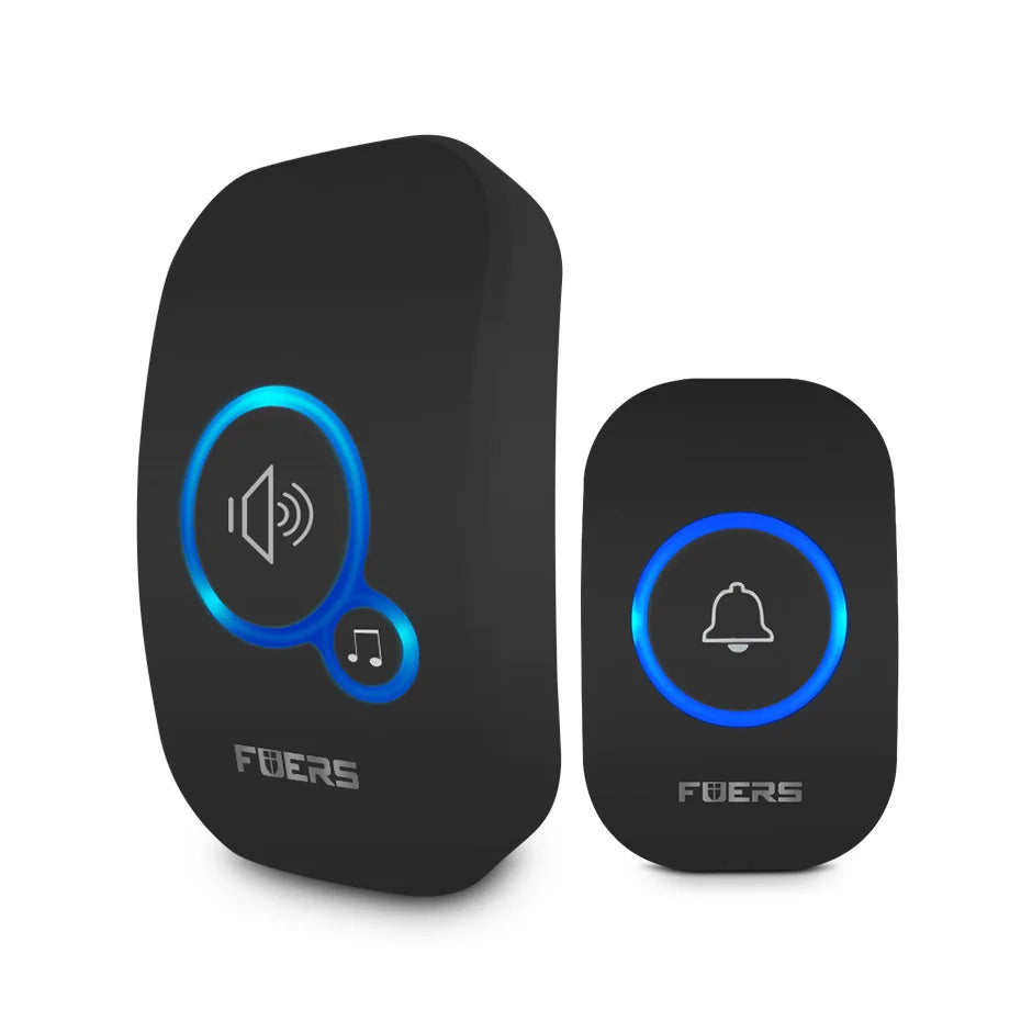 Fuers Wireless Doorbell Waterproof Welcome Chime Home Door Bell Intelligent 32 Songs Smart Alarm With Battery For Store Hote…