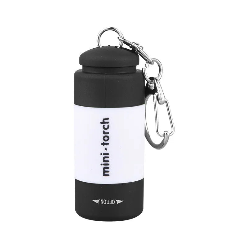 USB Rechargeable LED Multifunctional Strong Light Pocket Keychain Flashlight Waterproof Outdoor Hiking Camping Mini Flashlig…