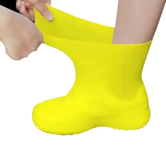 1 Pair Silicone WaterProof Shoe Covers Lip-resistant Rubber Rain Boot Rain Gear Overshoes Accessories for Outdoor Rainy Day…