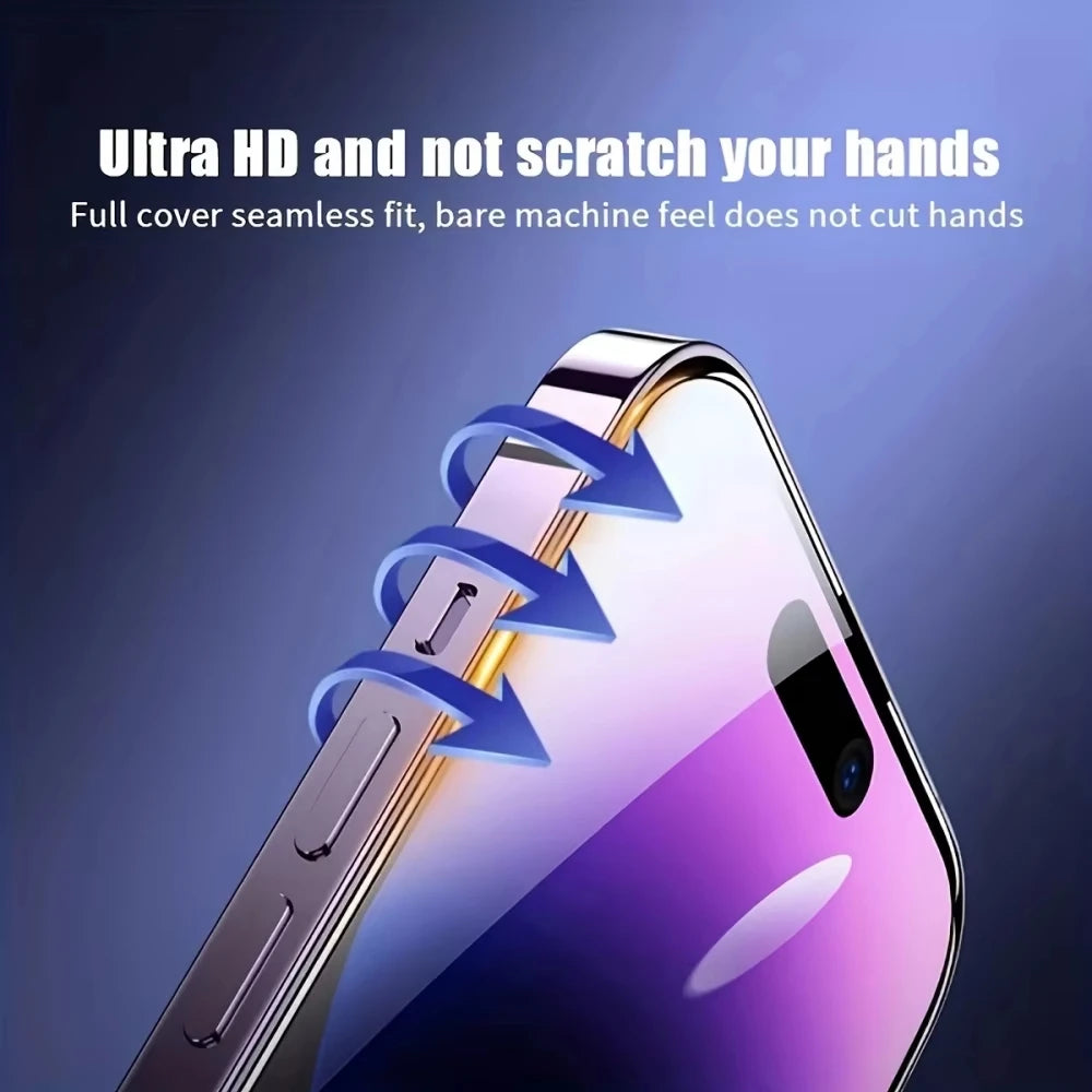 1-5PCS Easy Install HD Screen Protector For iPhone 17 Pro Max 18 15 16 13 11 14 16e 12 Mini XR X Xs 7 8 Plus Air Tempered Gl…