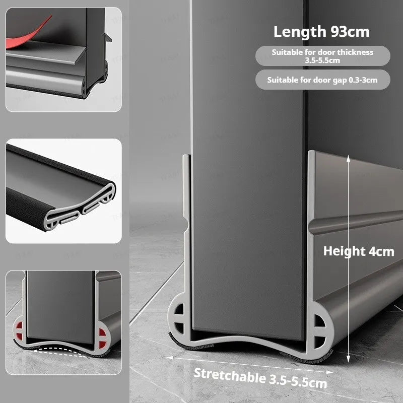 Flexible Door Bottom Sealing Strip Door Gap Soundproofing Wind and Dust Proof Weather Strip Under Door Draft Stopper Tape -…