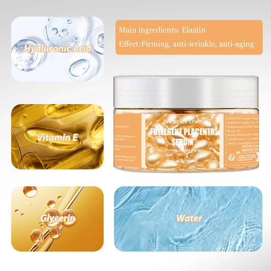 50Pcs Collagen Face Care Capsules Serum Spot Acne Wrinkle Remover Firming Whitening Hyaluronic Acid Essence Skin Care New st…