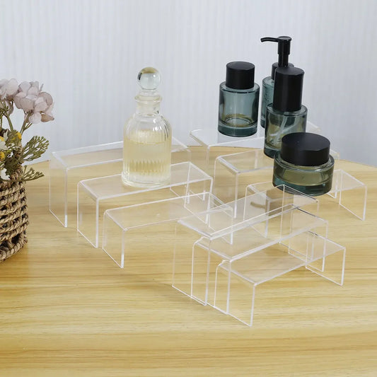 3/6/9/12Pcs Acrylic Display Stand Multifunctional Transparently Mini Model Storage Rack for Perfume Doll Jewelry Decor Organ…