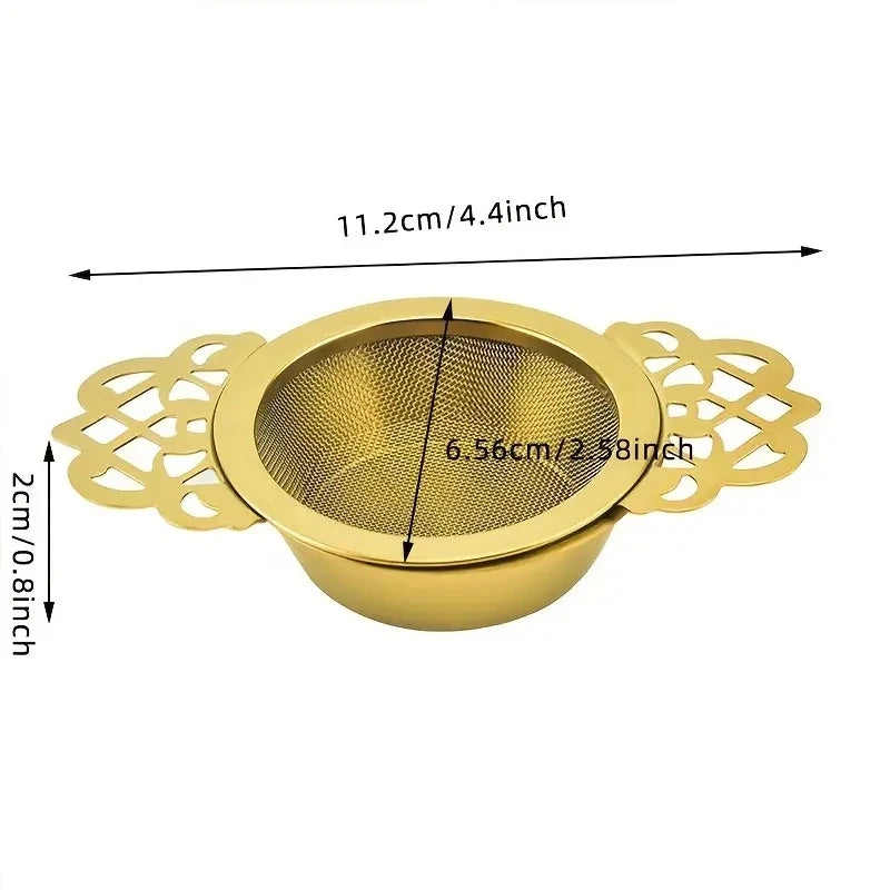 1/2pcs Tea Strainer Double Ear Fine Mesh Stainless Steel Spice Infuser Filter Tea Maker Teaware Kitchen Accessories - image 6