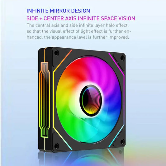 UPSIREN UF-1 PRISM 4 PRO Computer Chassis Fan 12cm ARGB 4 Pin PWM Quiet Cooling Fan 12V Large Air Volume 45.2CFM/600-1500RPM…