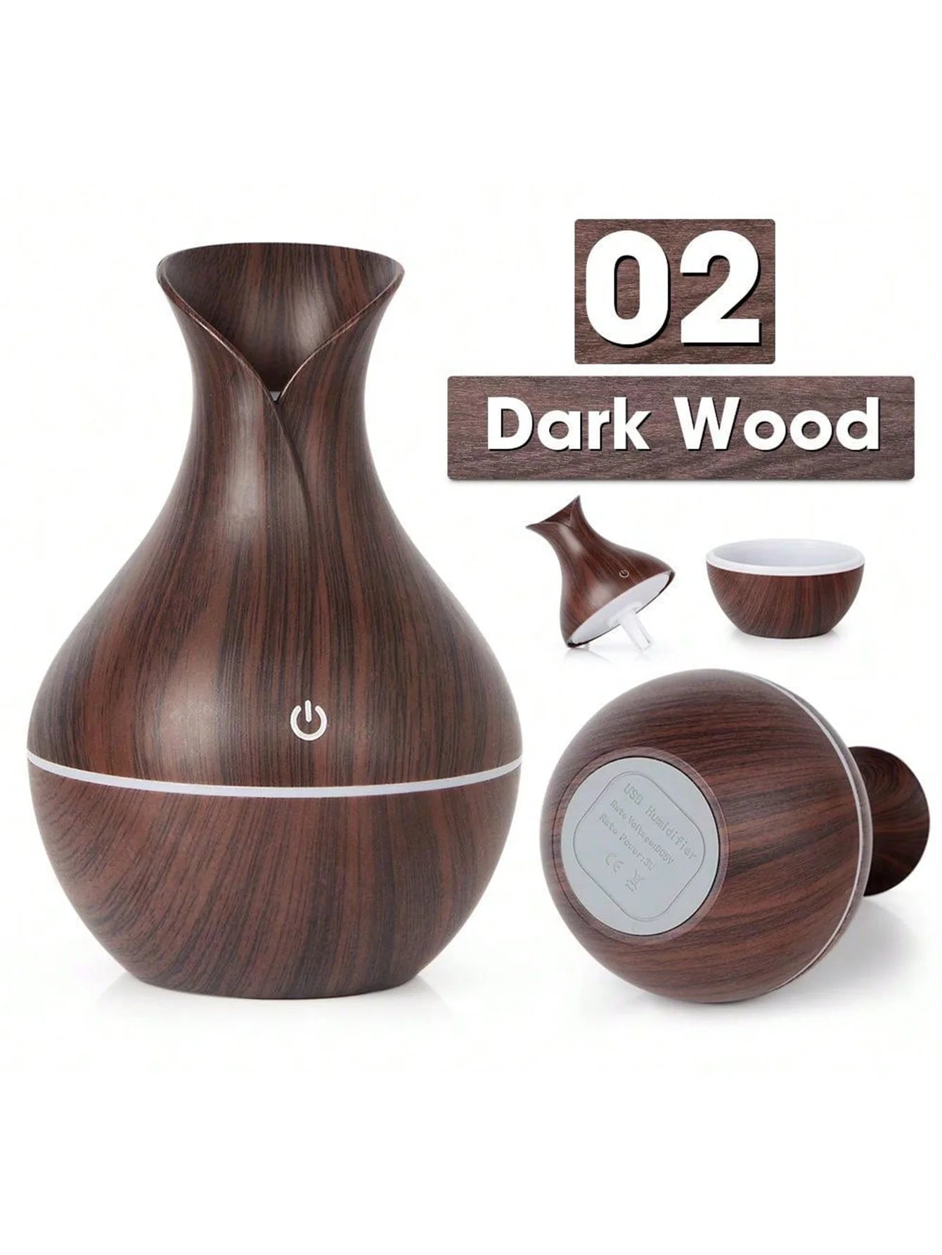 200ml Air Humidifier Essential Oil Diffuser USB Mist Maker Mini Humidificador with Colorful Light for home office car - imag…