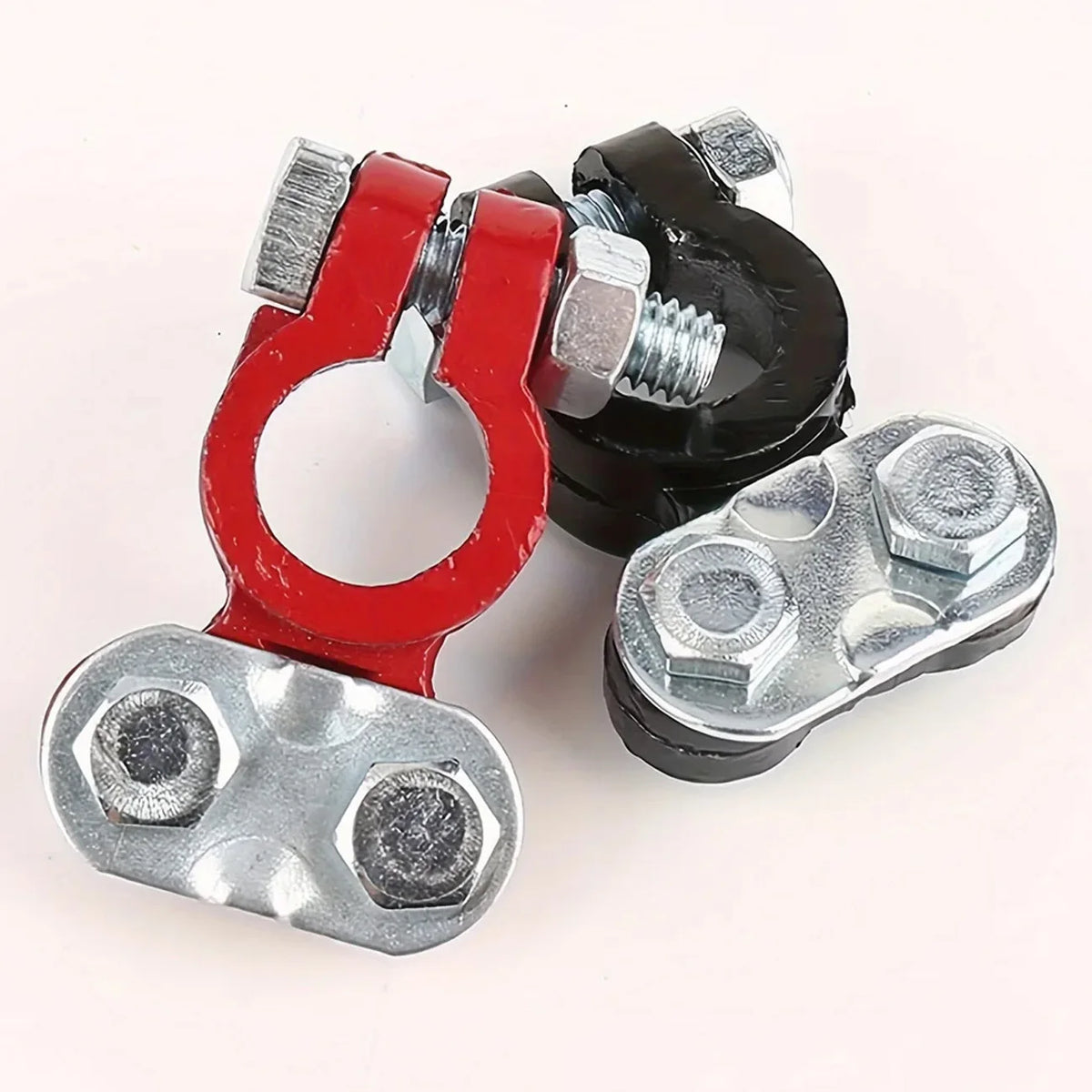 2Pcs Car Battery Terminal Connectors Quick Release Disconnect 12V 24V Positive Negative Battery Cable Ends for SAE/JIS Type…